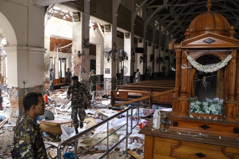 L'une des églises visées par les attentats de dimanche