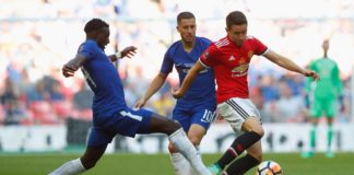 Ander Herrera lors d'un match de Premier League contre Chelsea en 2018