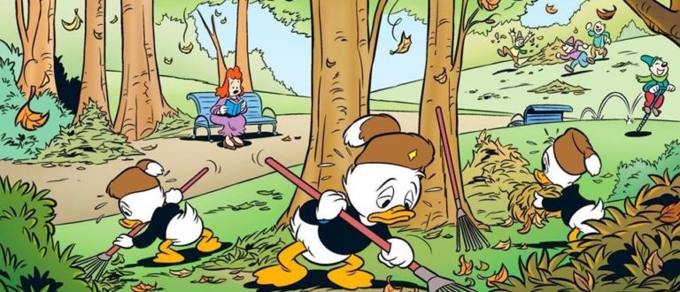 Ici la bande à Picsou, à la recherche d'un trésor