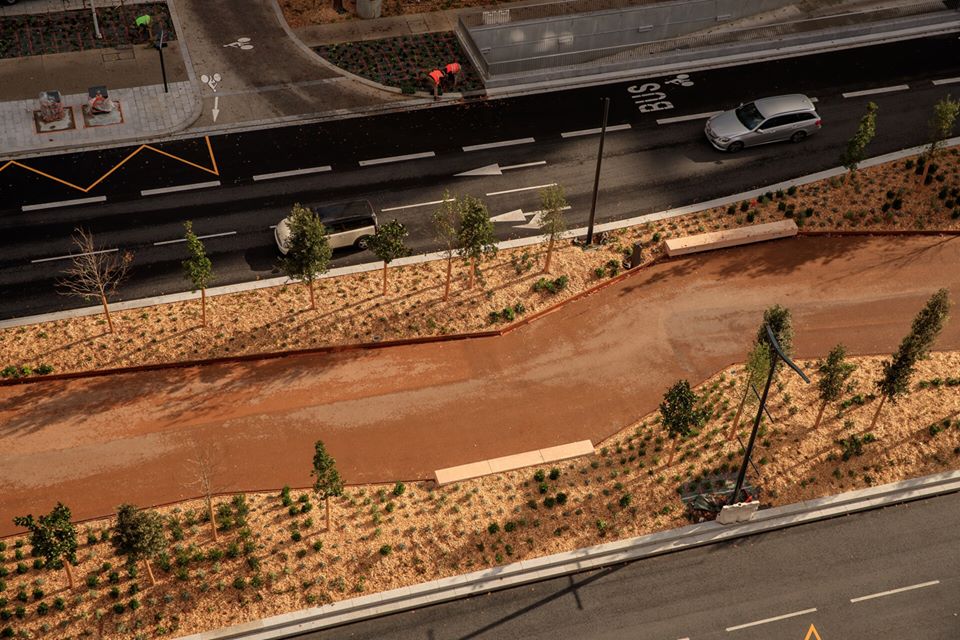 Une vue aérienne de la promenade des « ramblas-jardins » qui sera inaugurée ce vendredi 13 décembre 2019