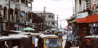 Un quartier populaire de Lagos au Nigeria.