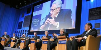 Au forum de Davos 2008.